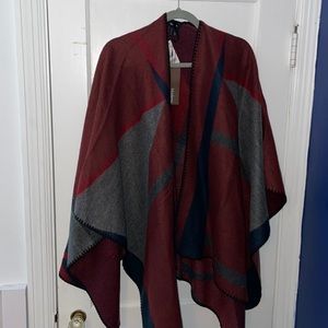 Fall or winter geometric shawl / wrap
